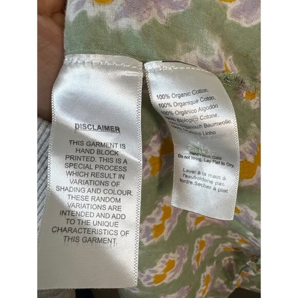 Emerson Fry India Collection Organic Cotton Floral Maxi Dress in Sage Green - Sm - Picture 5 of 7